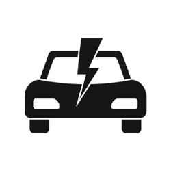 Icon Auto mit Elektrosymbol