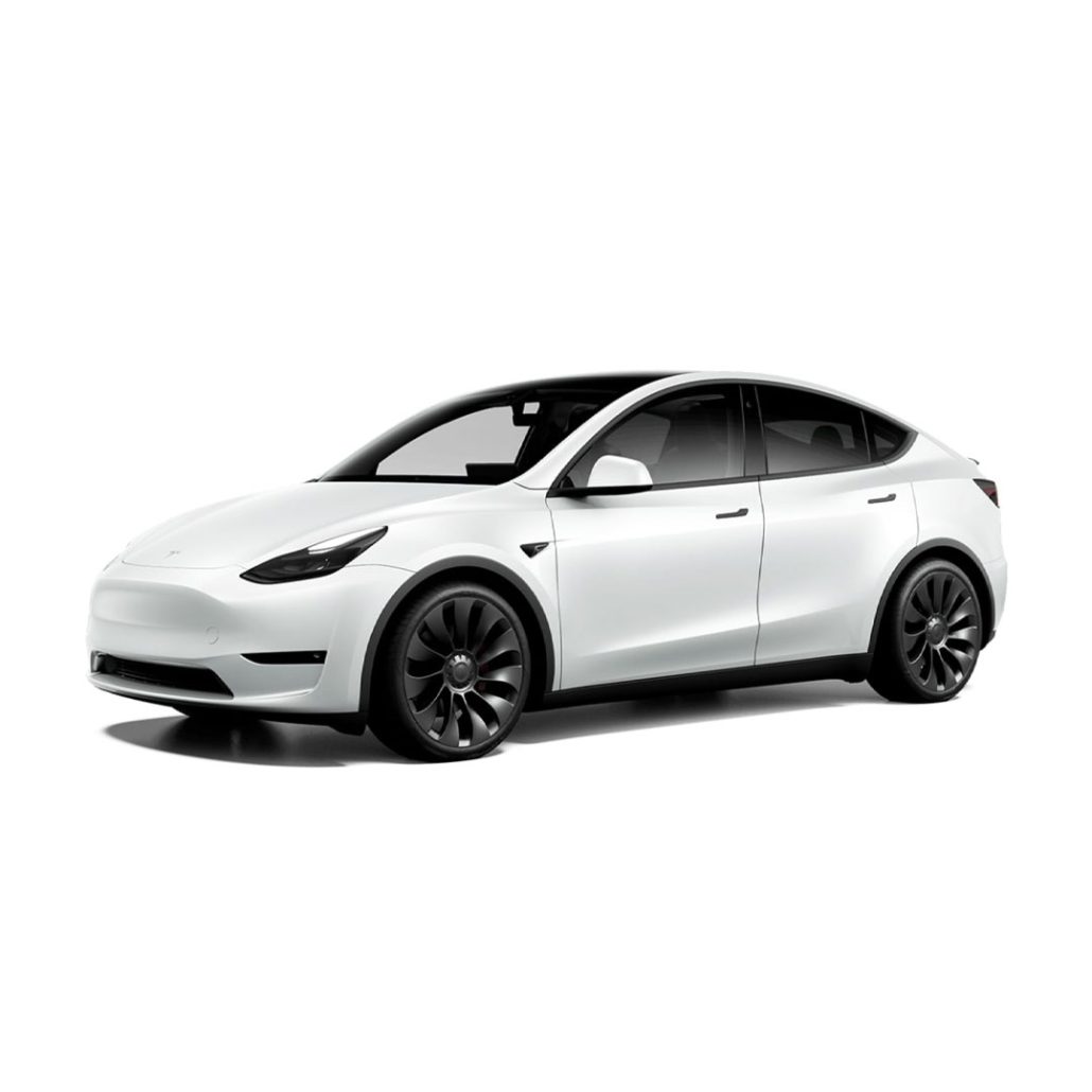 Tesla Model Y Performance in Weiß